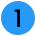 a blue circle with a number 1 in it