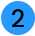 a blue circle with a number 2 in it